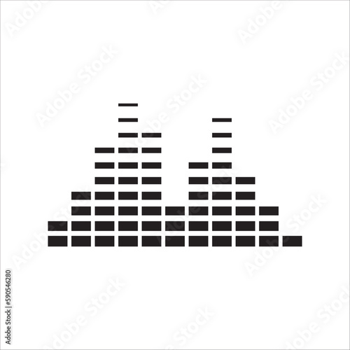 Sound wave vector icon. Wave form flat sign design illustration. Equalizer wave symbol pictogram. UX UI icon