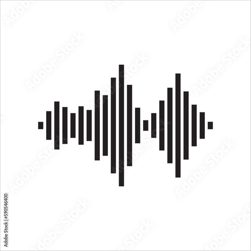 Sound wave vector icon. Wave form flat sign design illustration. Equalizer wave symbol pictogram. UX UI icon