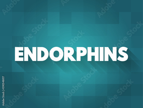 Endorphins are chemicals (hormones) your body releases when it feels pain or stress, text concept background