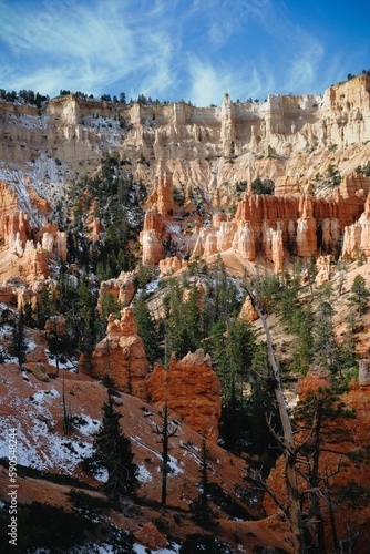 Vertical shot of the scenic Bryce Canyon National Park during daytime in Utah, United States