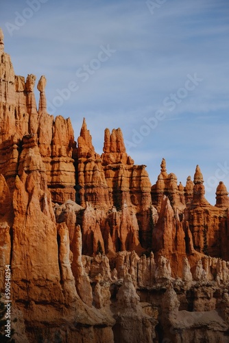 Vertical shot of the stone formation in Bryce Canyon National Park, Utah, USA