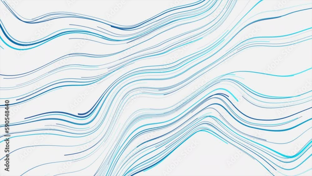 Blue minimal wavy lines abstract futuristic tech background. Seamless looping motion design. Video animation Ultra HD 4K 3840x2160 Blue minimal wavy lines abstract futuristic tech background. Seamless looping motion design. Video animation Ultra HD 4K 3840x2160
