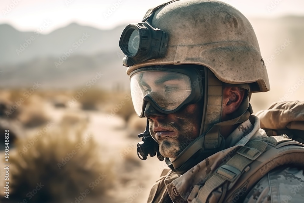 Marines in Action: Desert Battlefield.
Generative AI Marines in Action: Desert Battlefield.
Generative AI