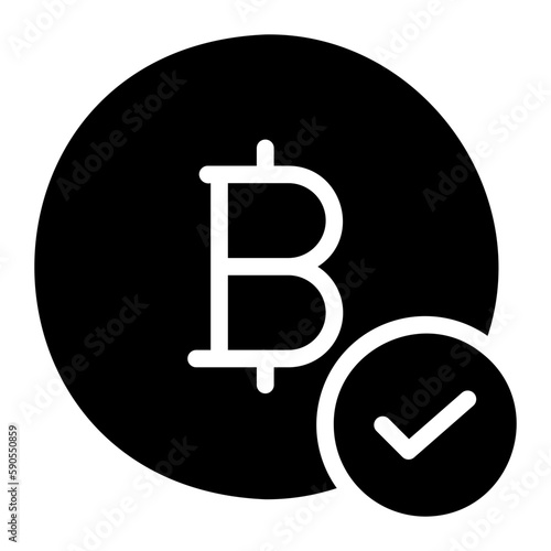 bitcoin accepted glyph icon