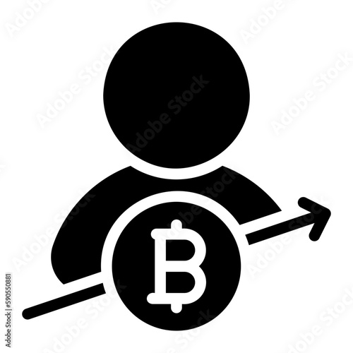 bitcoin glyph icon
