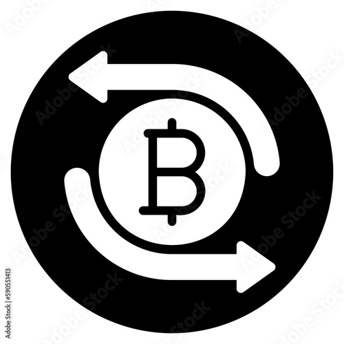 money flow glyph icon