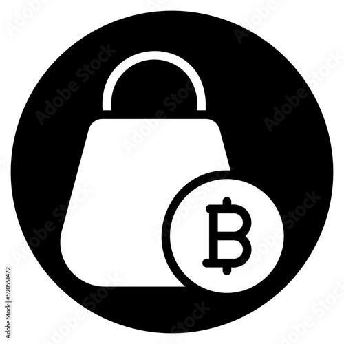 shopping bag glyph icon