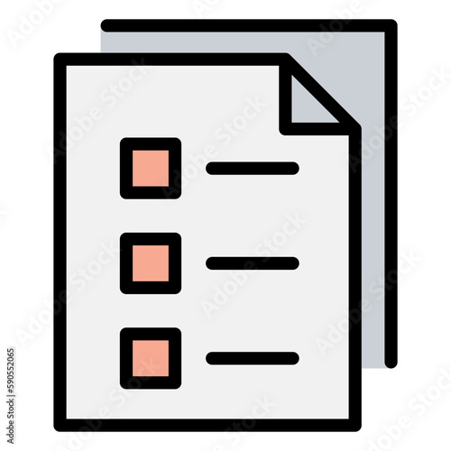 Checklist color line icon