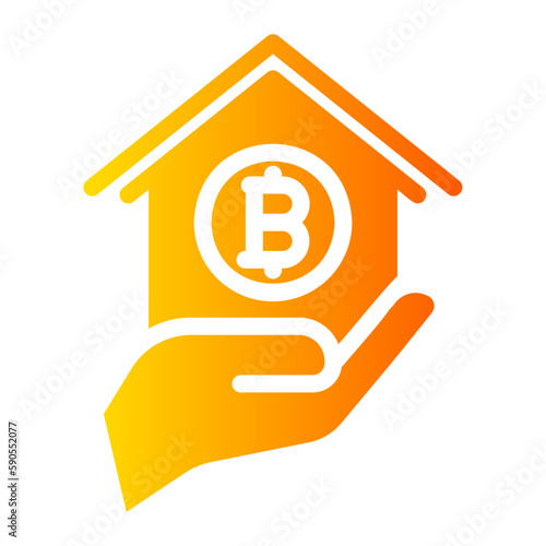 real estate gradient icon