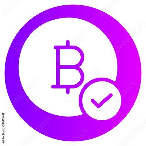 bitcoin accepted gradient icon