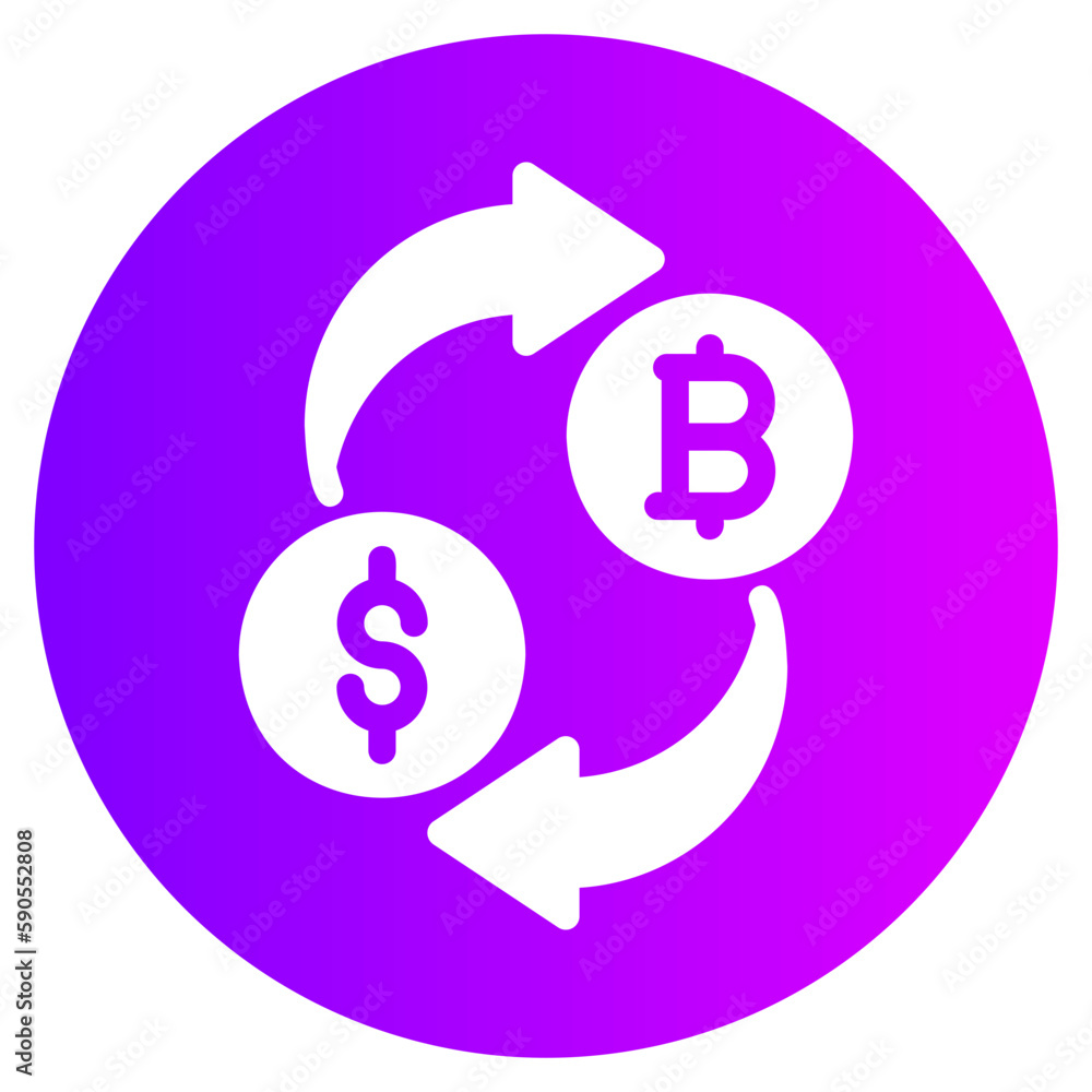 money exchange gradient icon