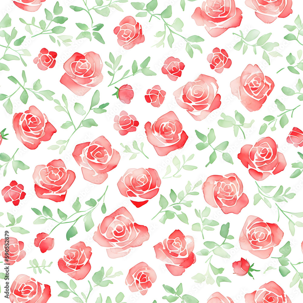 Seamless roses pattern Seamless roses pattern