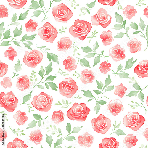 Seamless roses pattern © tugolukof