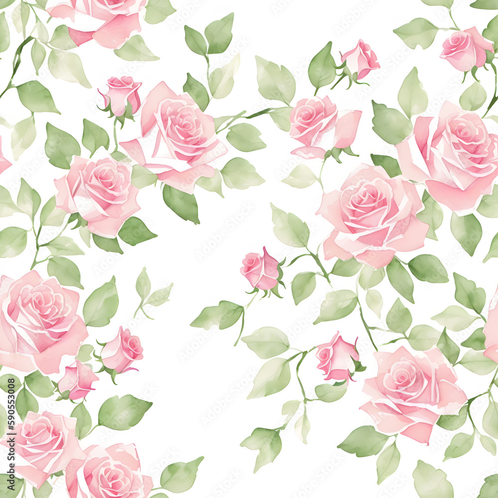 Seamless roses pattern