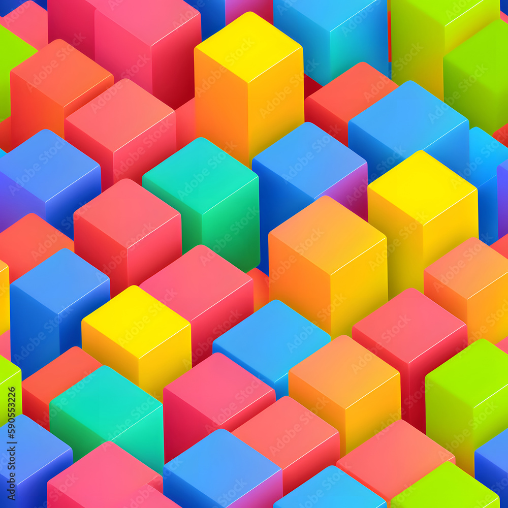 Colorful bright cubes Colorful bright cubes