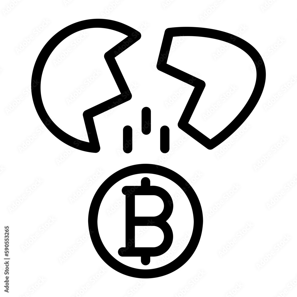 bitcoin line icon