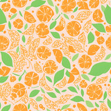 citrus seamless pattern