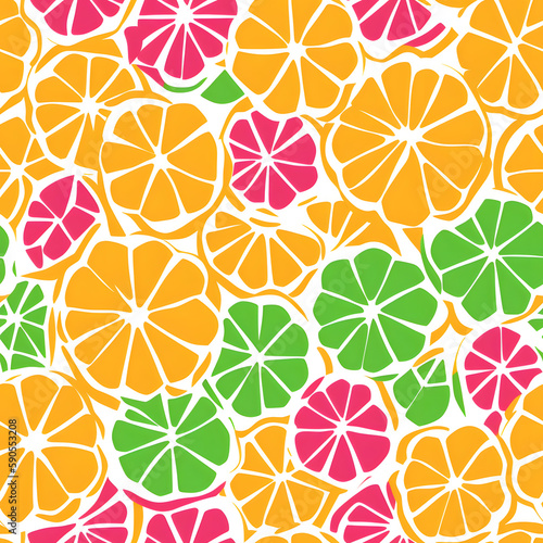 citrus seamless pattern