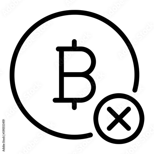 not accepted line icon