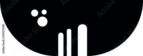 abstraction of black paint on the wall, vector smudges