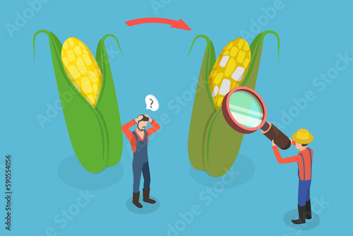 3D Isometric Flat Vector Conceptual Illustration of Overripe Harvest, Rotting Moldy Product