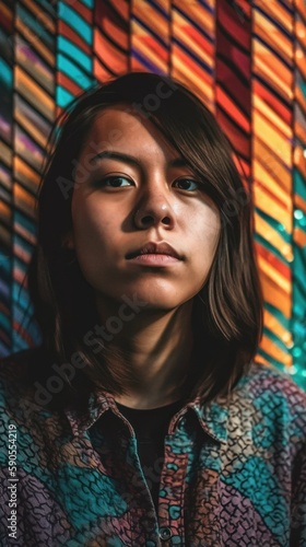 Breaking Stereotypes: Proud Transgender Portraits on Abstract Backgrounds, generative ai