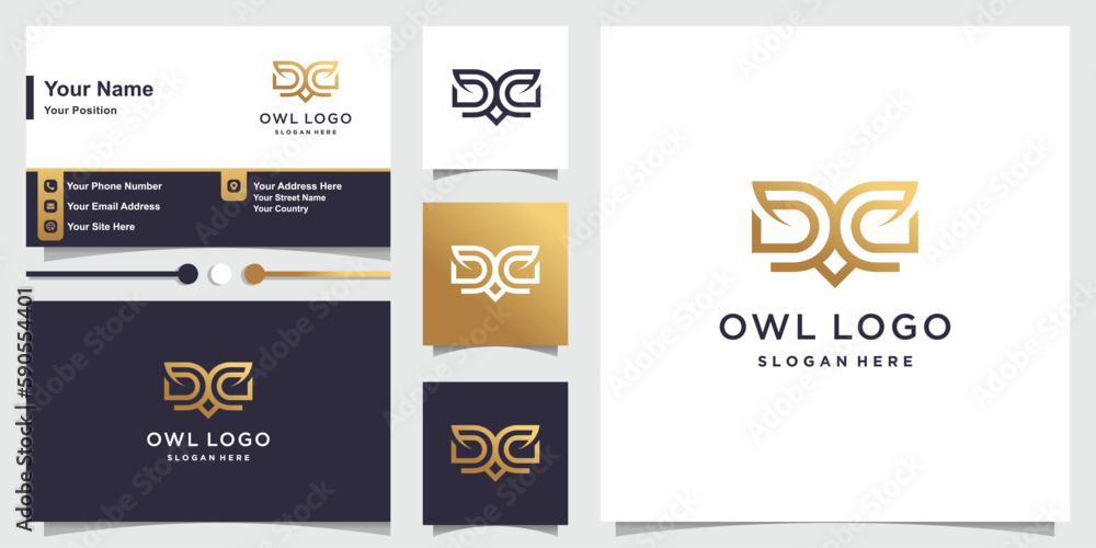Owl logo design concept with creative style concept Owl logo design concept with creative style concept