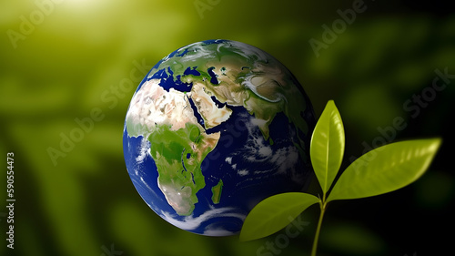 Planet earth. Concept of earth day, environmental day or world nature conservation day.