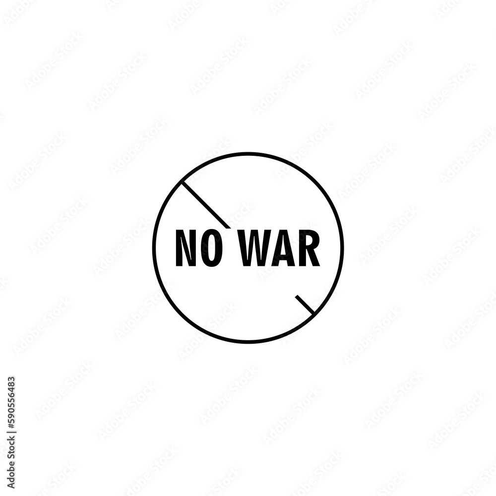 No war sign isolated on white background No war sign isolated on white background