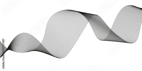Abstract black moving lines vector background perfect for wallpaper, cover, card, flyer, template and any design.