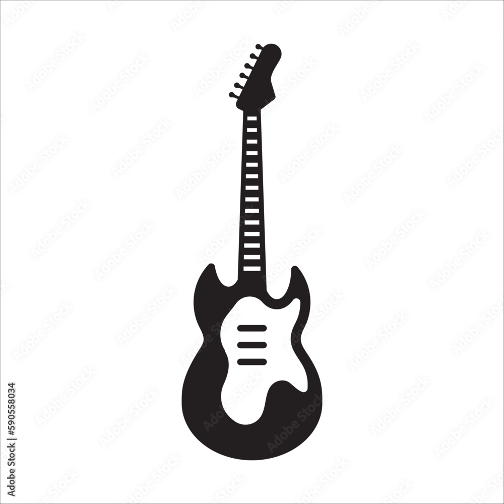 Guitar vector icon. Classic guitar flat sign design illustration. Guitar symbol pictogram. UX UI icon Guitar vector icon. Classic guitar flat sign design illustration. Guitar symbol pictogram. UX UI icon