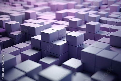 floating cubes in a colorful and abstract composition. Generative AI