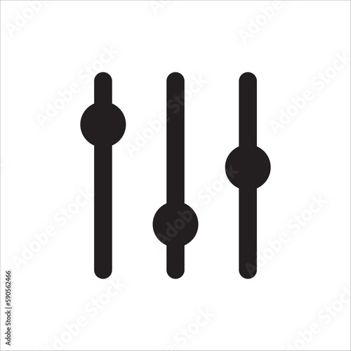 Sound mixer vector icon. Studio DJ disco club sound mixer flat sign design illustration. Sound mixer symbol pictogram.  UX UI icon