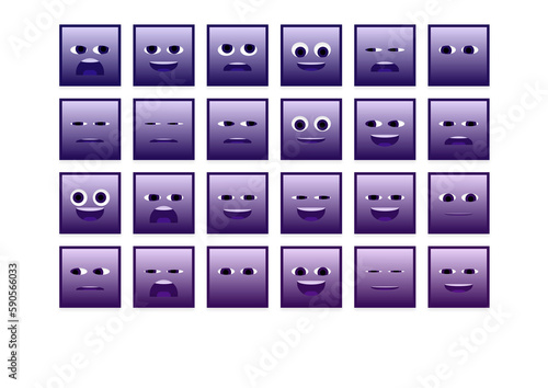 set of faces emoji smileys