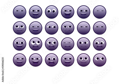 set of faces emoji smileys