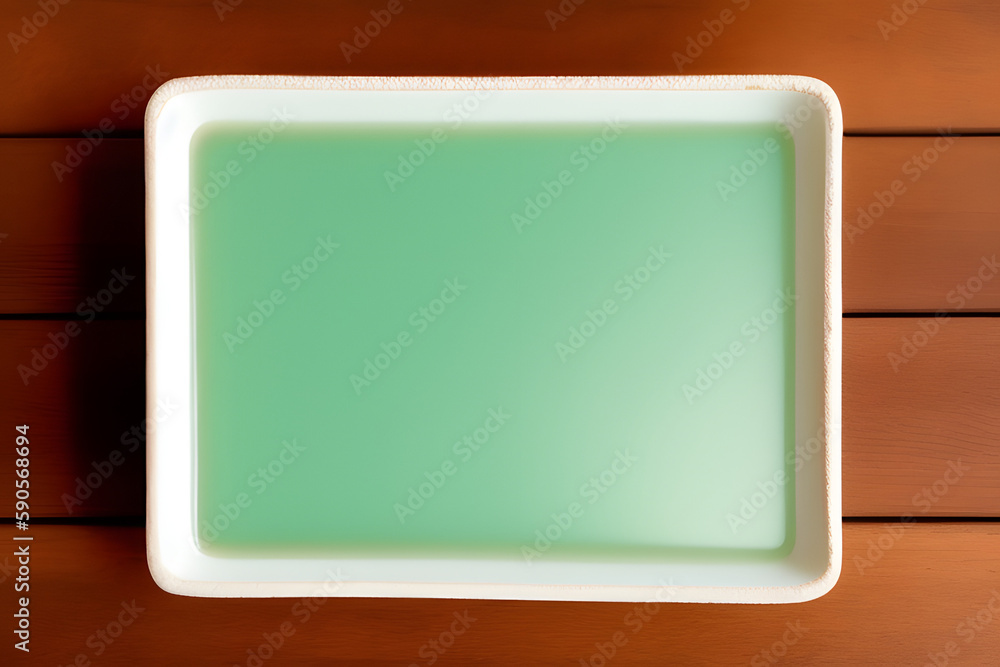 Board with glass of tasty Cafe Bombon on color background Board with glass of tasty Cafe Bombon on color background