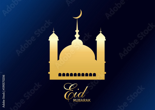 Wallpaper Mural Religious eid mubarak banner with islamic mosque design Torontodigital.ca