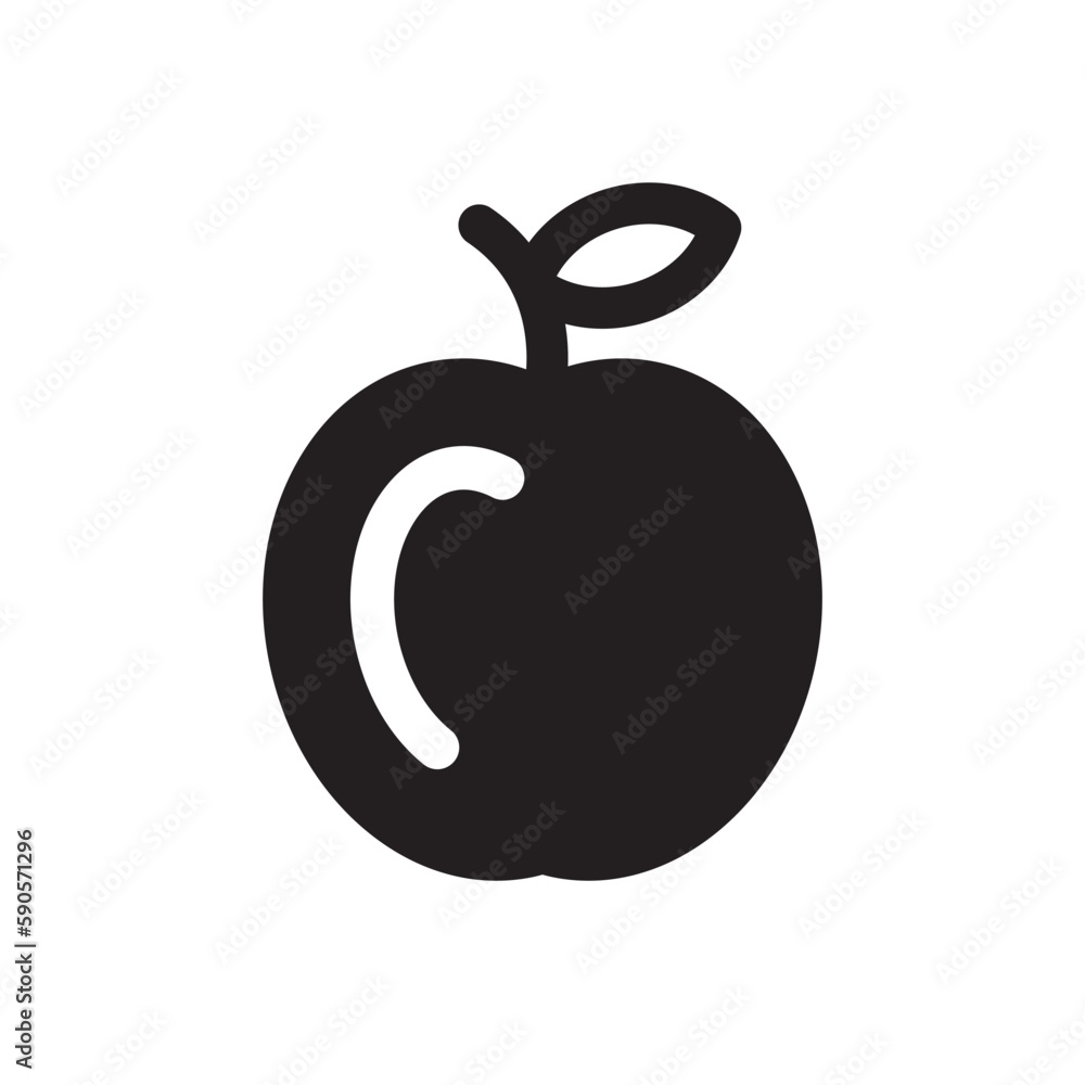 Obraz premium Apple vector icon. Apple flat sign design. Apple symbol pictogram. UX UI icon