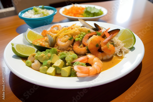platillo de mariscos estilo mazatlan sinaloa en mexico