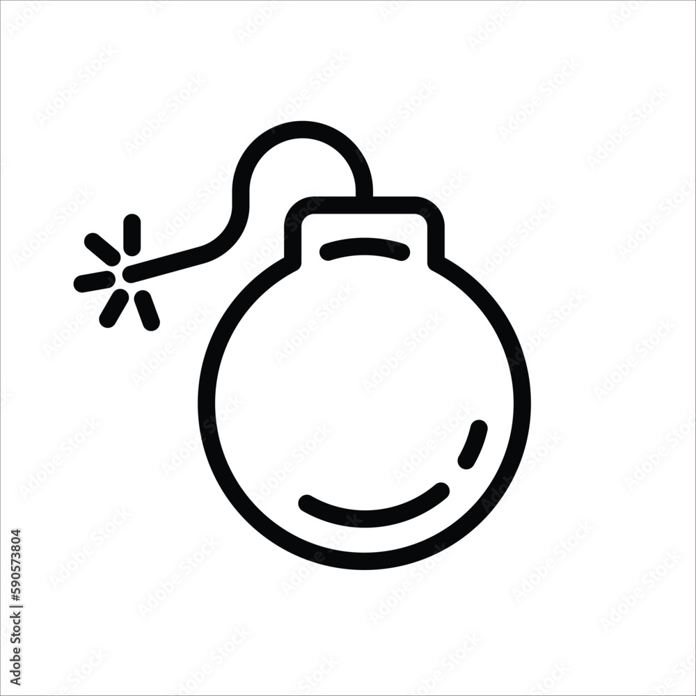 Bomb icon. Bomb flat sign design. Boom vector icon. Bomb symbol pictogram. UX UI icon Bomb icon. Bomb flat sign design. Boom vector icon. Bomb symbol pictogram. UX UI icon