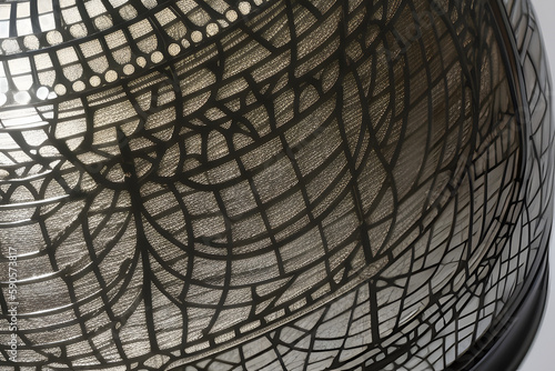 Close Up of Etched Glass Light Shade 4293-6684-034