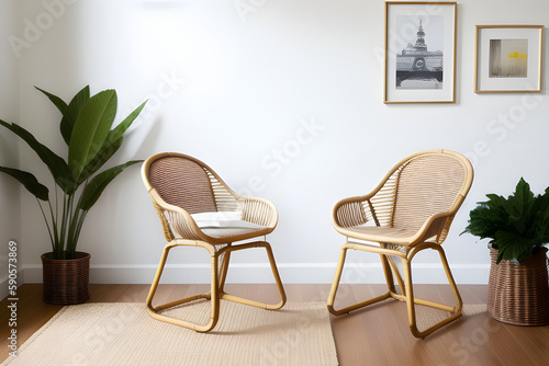 a rattan dinning chair design photo