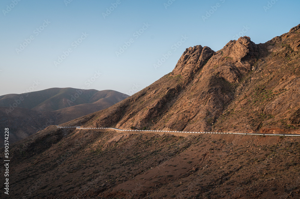 Mountain road in Fuerteventura