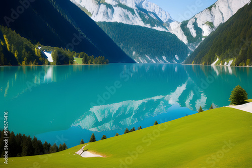 Achensee, Austria / Alpine lake in Tyrol, Austria