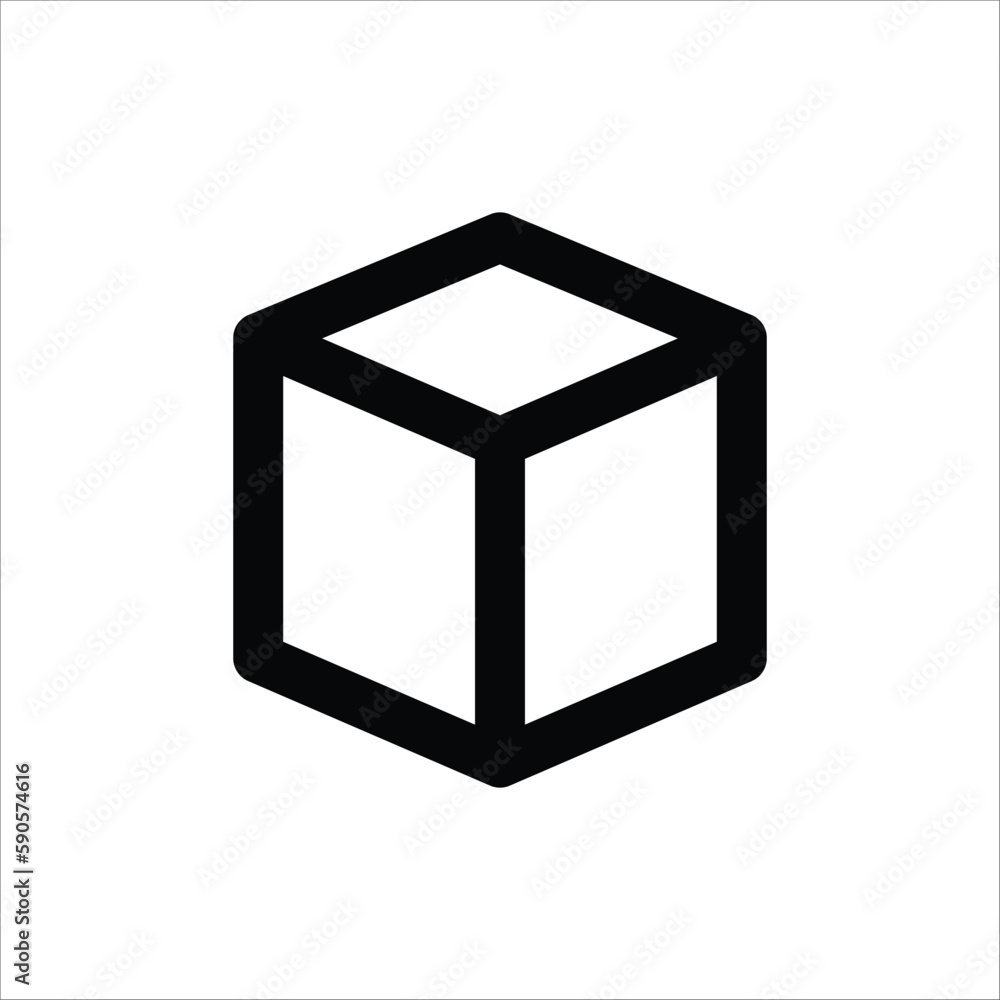 Cube vector icon. Cube symbol pictogram. Sugar icon. Sugar flat sign design. UX UI icon Cube vector icon. Cube symbol pictogram. Sugar icon. Sugar flat sign design. UX UI icon