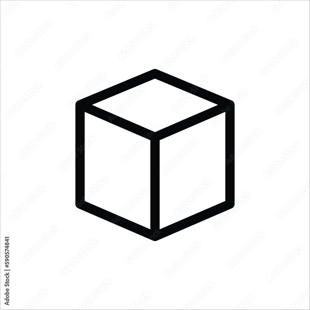 Cube vector icon. Cube symbol pictogram. Sugar icon. Sugar flat sign design. UX UI icon Cube vector icon. Cube symbol pictogram. Sugar icon. Sugar flat sign design. UX UI icon