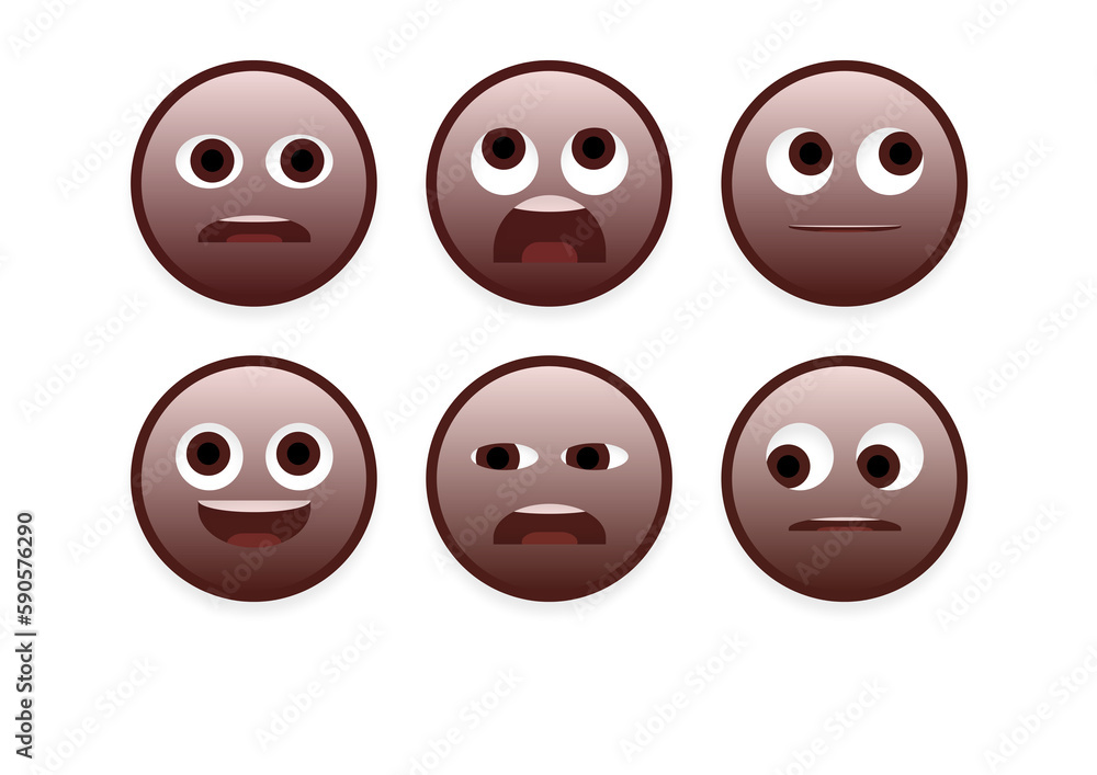 set of faces emoji smileys