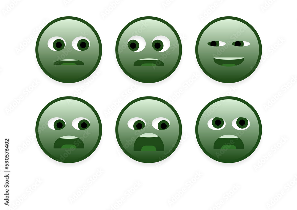 set of faces emoji smileys