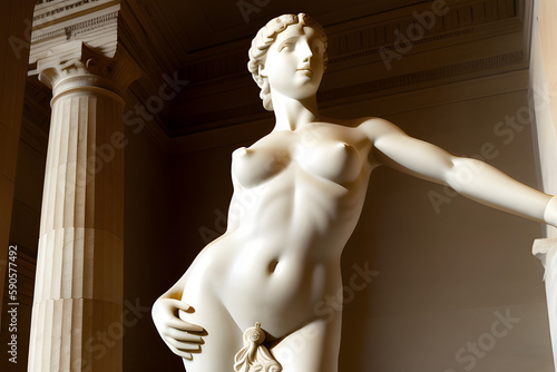 Aphrodite of Melos Venus de Milo statue in Louvre Paris photo