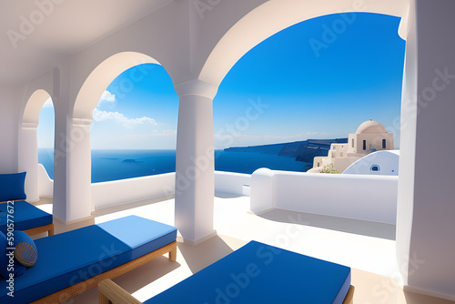 Hotel balcony Santorini © Floor